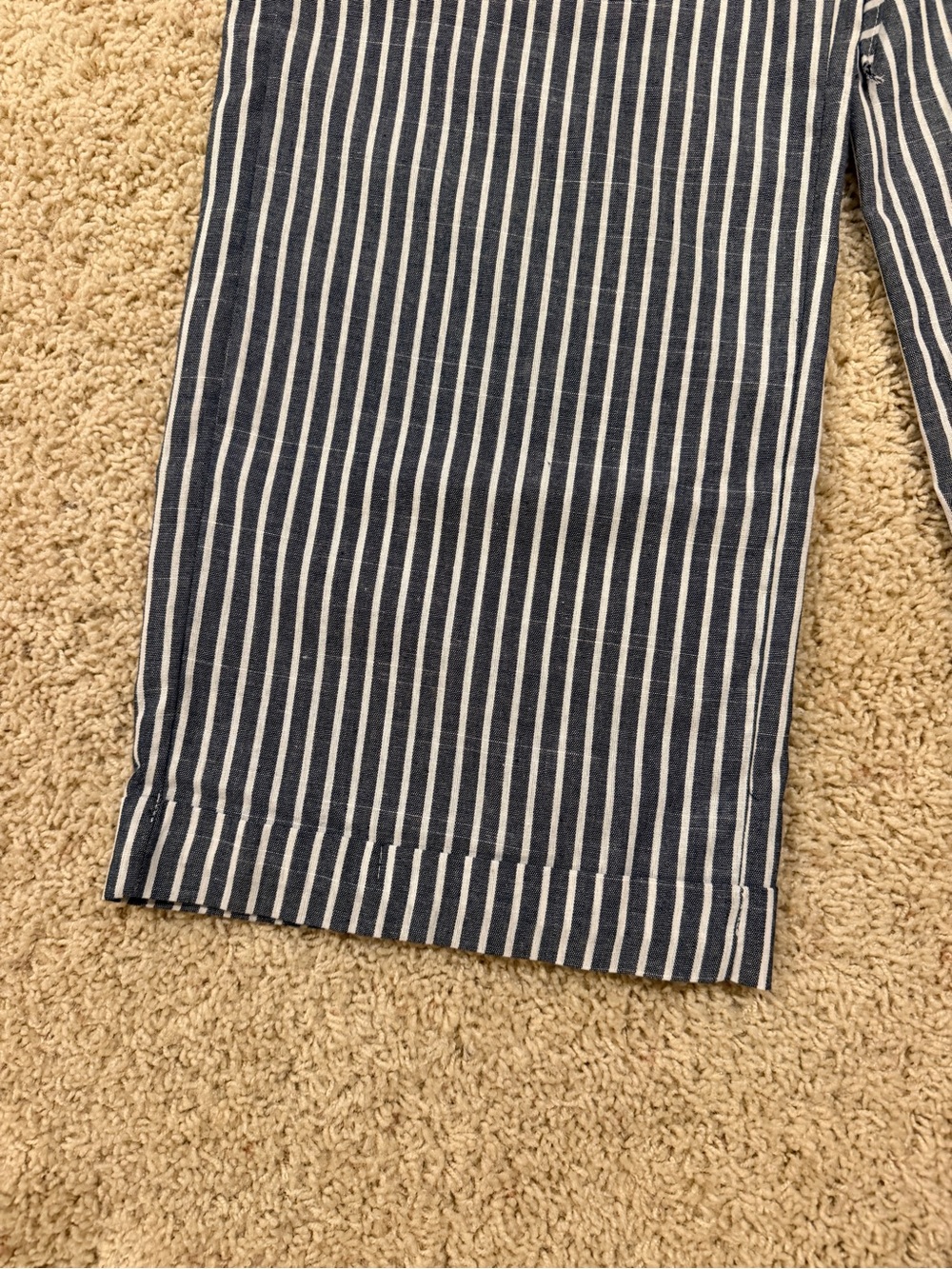 Striped light black  Drawstring Pants - Picture 3 of 5